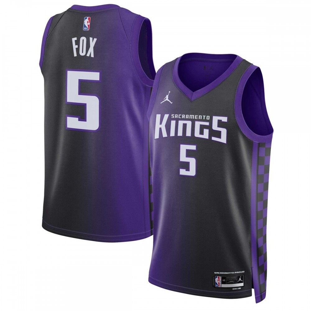 De'Aaron Fox Sacramento Kings Jordan Brand Unisex Swingman Jersey - Statement Edition - Purple-Pro Kit Vault | Brand New 26/27 Sports Jerseys